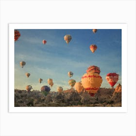 Many Floating Air Balloons, Oil Painting Art Print