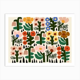 Flower Friends Art Print
