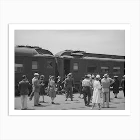 These Four Photographs Were Taken At The Railroad Station When A Noon Train Came In, All Trains Coming Into San Art Print