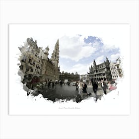 Grand Place, Brussels, Belgium Art Print