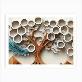 Beehive Tree Art Print