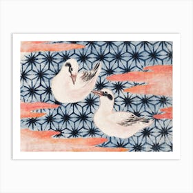 Swimming Birds, Katsushika Hokusai Vintage Japanese Art Print