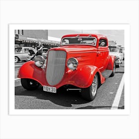 Old Cars On The Street Art Print