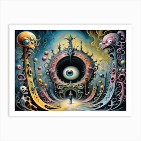 Creaking Portals Bid Me a Silent Adieu Art Print