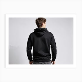 Back View Of Man In Black Hoodie 2 Art Print