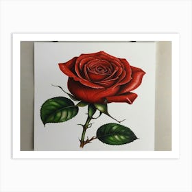 Red Rose 10 Art Print