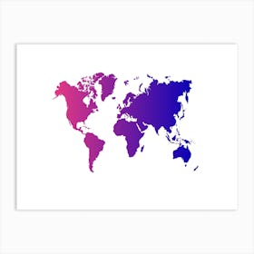 World Map 28 Art Print