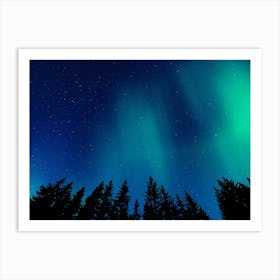 Aurora neon landscape #3 Art Print