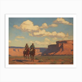 Cowboys In The Desert Art Print