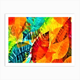 Autumn Is Here - Colorful Leaves Art Print