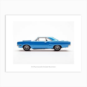 Toy Car 71 Plymouth Road Runner Blue 2 Poster Art Print