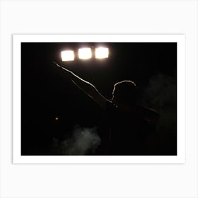 The Champion Silhouette Of A Man In The Dark Art Print