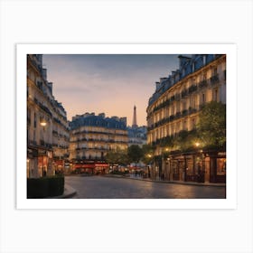 Paris At Dusk 1 Art Print