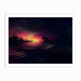 Abstract Sunset Art Print