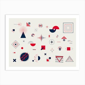 Abstract Geometric Shapes Art Print