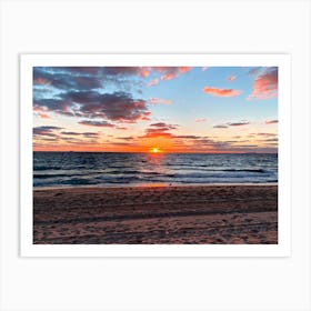 Sunset At Ft Laud Beach Art Print