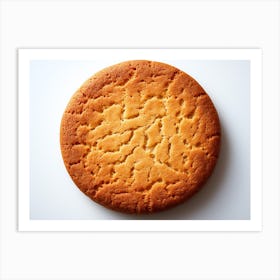 Biscuit On A White Background Art Print