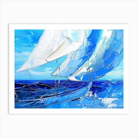 Sailboats In The Ocean 3 Art Print