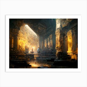 Ancient Temple Cambodia Gaming  Art Print