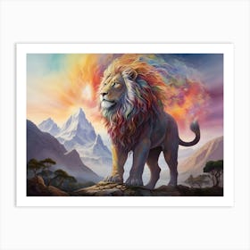 Lion Of The Mountains Art Print