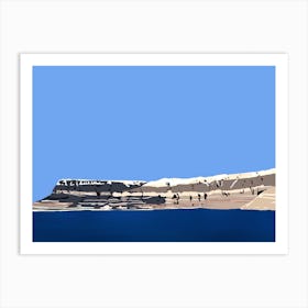 Greece, Santorini, Cliffs Art Print
