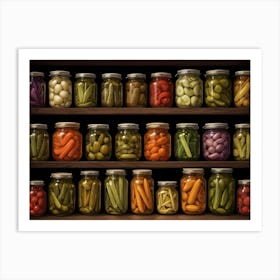 Shelves Of Preserved Vegetables 11 Art Print