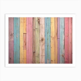 Colorful Wood Planks 4 Art Print