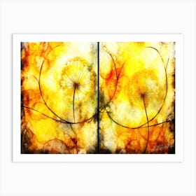 Dandelion Outline - Dandelion Solar Art Print