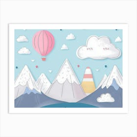 Clouds And Mountains 1 Art Print