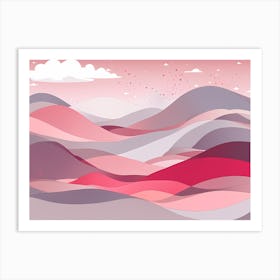 Day Landscape VECTOR ART Art Print