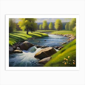 Spring Landscape Oil Painting 13 Art Print