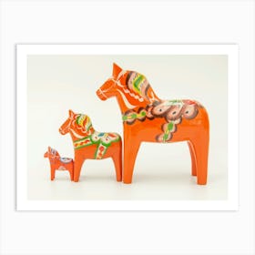 Swedish Dala Horses Red 1 Art Print