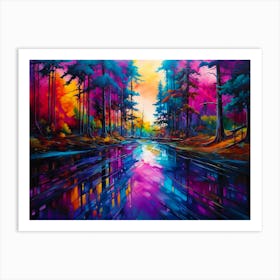 Contrast And Reflection Wilderness Art Print