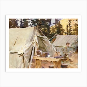 Camp At Lake Ohara Art Print