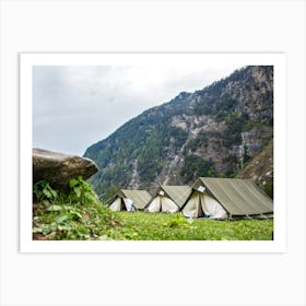 Tents In The Mountains Art Print