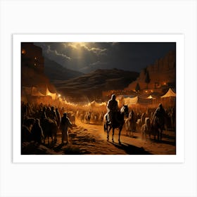 Jesus In The Desert Art Print