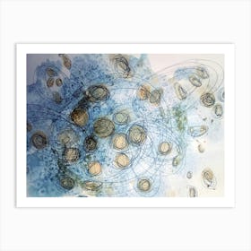 'Blue Circles' Art Print