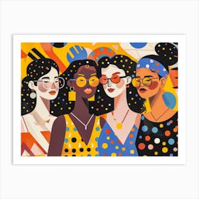 Women In Glasses 4 Art Print