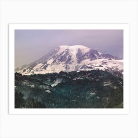 Mt. Rainier Vintage Landscape Art Print
