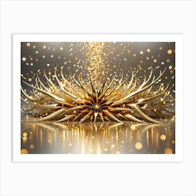 Christmass style sparkling silver gold background 1 Art Print