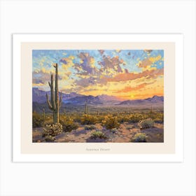 Western Sunset Landscapes Sonoran Desert 2 Poster Art Print