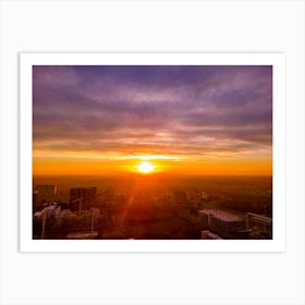 Milano, Italy Aerial View At Sunset Stampe d'Arte Art Print