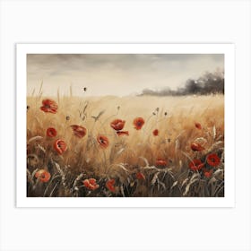 Poppies In The Field 2 Art Print