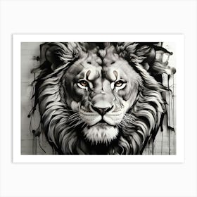 Lion Head Wall Art Art Print