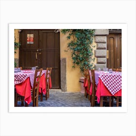 Italian Restaurant In Rome Art Print