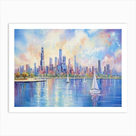 Chicago Skyline 2 Art Print