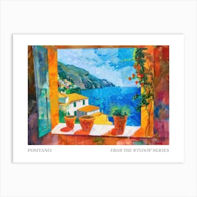 Positano From The Window Series Poster Painting 1 Art Print
