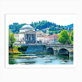 View Of Turin City In Italy Art Print