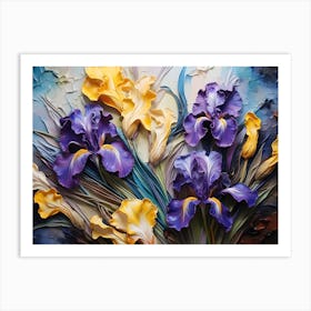 Purple Irises 3 Art Print