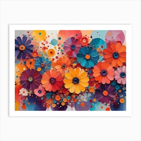 Colorful Flowers 1 Art Print